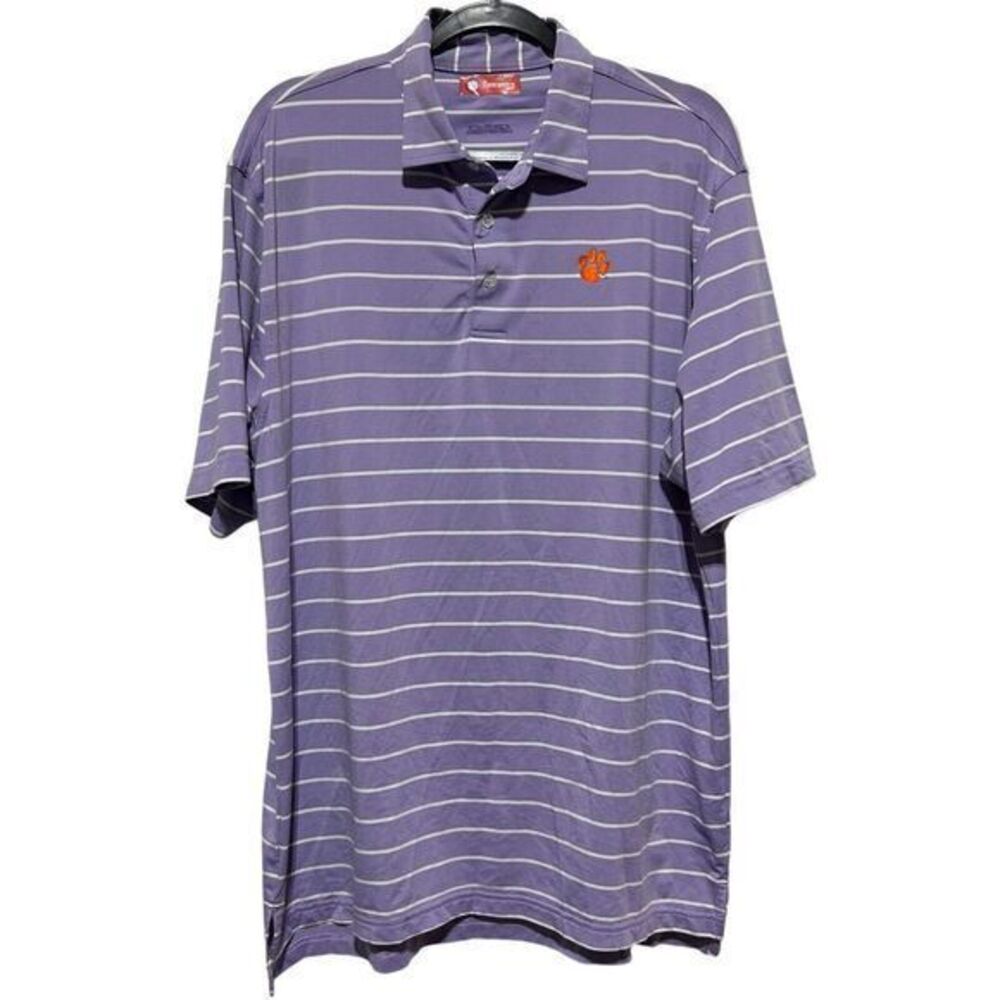 The‎ Tiger Sports Shop Clemson University Tigers Polo Shirt Striped Purple Large